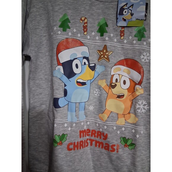 NWT Women's Christmas Shoppe Bluey Merry Christmas Sweatshirt Size L - Picture 3 of 6